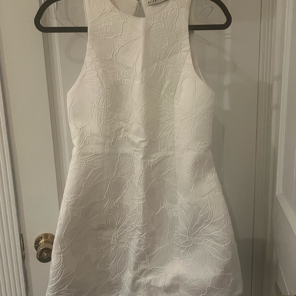 Alice + Olivia Ivory Textured Dress